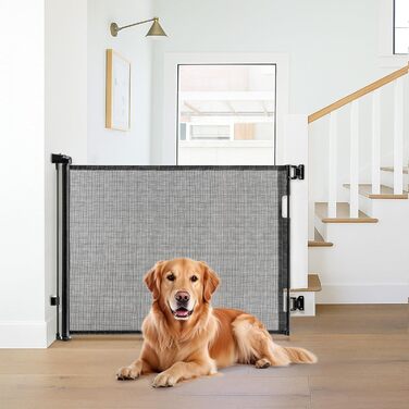Захисне ворота на сходи для дітей та домашніх тварин, розсувні, до 55 см, 33 см заввишки, однією рукою, для дому та вулиці, білий (чорний)
