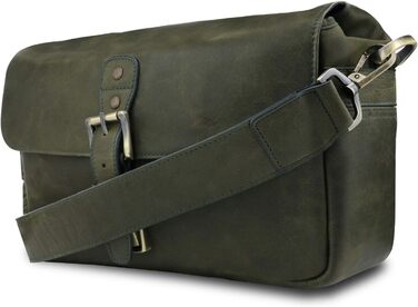 Чохол для камери MegaGear Torres з натуральної шкіри (Olivgrün) для бездзеркальних, моментальних та DSLR камер