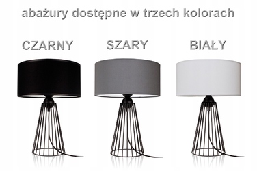 Настільна лампа JasnoCiemno Mona (білий, чорний, сірий), 60 Вт