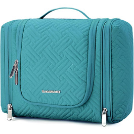 Косметичка для жінок BAGSMART, водонепроникна дорожня органайзер-сумка з гачком для підвішування, велика чорна, для шампуню, повнорозмірних контейнерів, туалетного приладдя