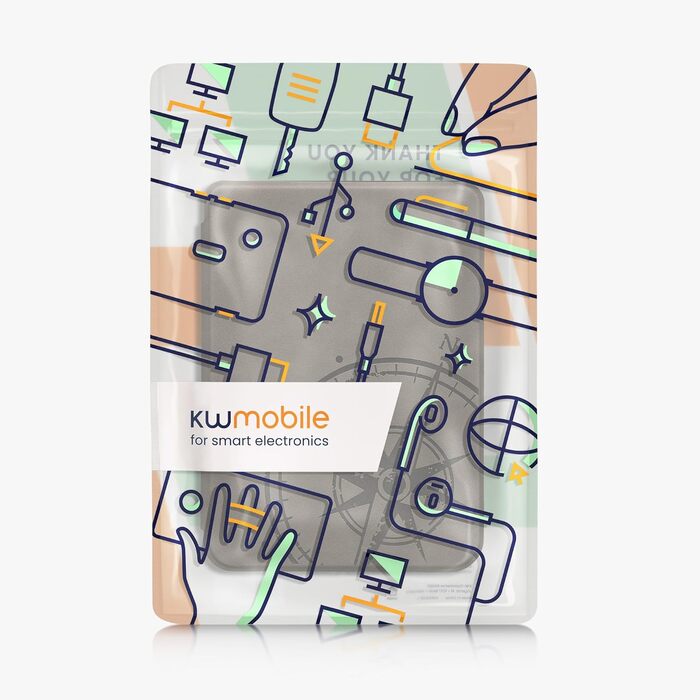 Чохол kwmobile для Kobo Clara BW/Clara Colour/Tolino Shine (5) / Shine Color - чохол з екошкіри, дизайн Kompass Vintage Grey