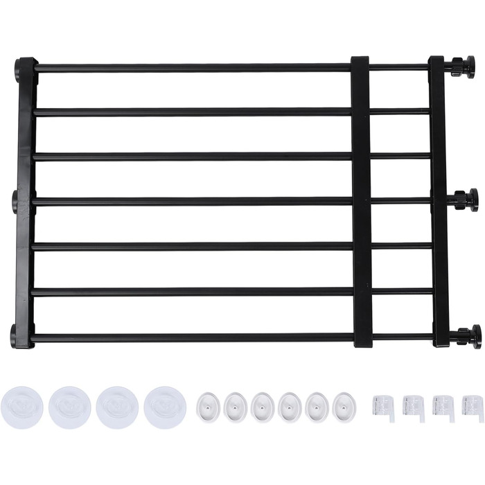 Металеве розширюване перегородка для собак, захисне перегородка для дітей, чорний колір, висота 42 см