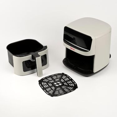 Фритюрниця електрична Girmi Ecofrit Lite 4.2л, 1400 Вт, з цифровим дисплеєм, 8 програм, таймер, регулювання температури, без BPA/PFOA, книга рецептів