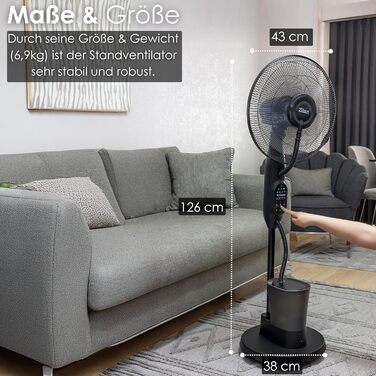 3-в-1 Вентилятор з водяним охолодженням, кліматизатор, очищувач повітря - Aircooler Tower Fan Vader Black