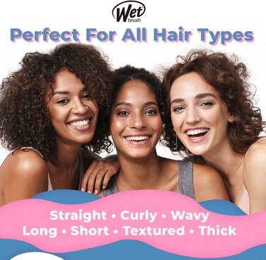 WetBrush Original Detangler – щітка для волосся з м'якими Intelliflex-щетінками, розплутує без пошкоджень, для всіх типів волосся, колекція Color Wash, 1 шт.