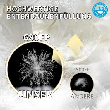 Спальний мішок для дорослих з пухом, 680FP, Outdoor, зимовий, для кемпінгу, походів та подорожей, з компресійним мішком, -10°C, сірий