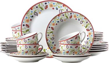 Ritzenhoff & Breker Shanti Doppio Coffee Set - 30 Piece Porcelain Dinnerware Set
