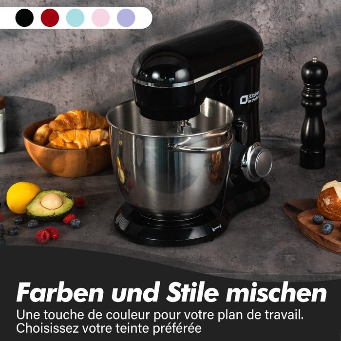 Кухонна машина Kitchen in the box: 6 л, 1300 Вт, темний зелений/чорний, з набором насадок