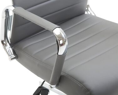 Офісний стілець Kolumbus з штучної шкіри, регульована висота, сірий колір