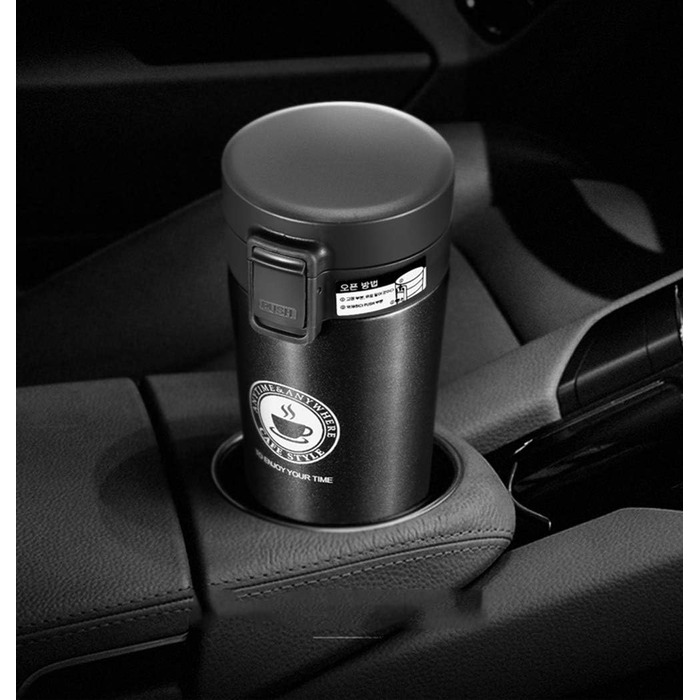 Термокружка-дорожній стакан SLOSH з кришкою, BPA-free, 380 мл, чорний