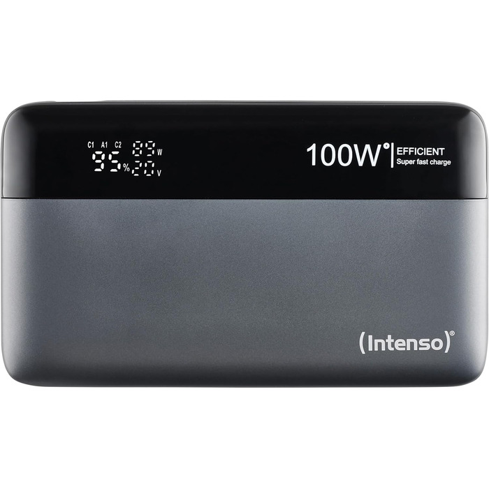 Powerbank Intenso HE20000: акумулятор 20000mAh з Power Delivery 100W, USB-C, сірий-чорний