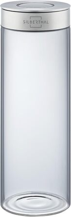 SILBERTHAL Storage Jars Glass with Lid 1700 ml - Storage Jars for airtight & leak-proof storage in the kitchen