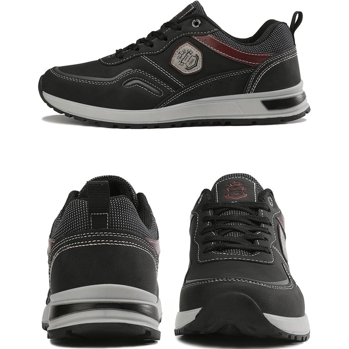 ARRIGO BELLO Кросівки чоловічі спортивні для ходьби та відпочинку, розмір 41-46, чорний