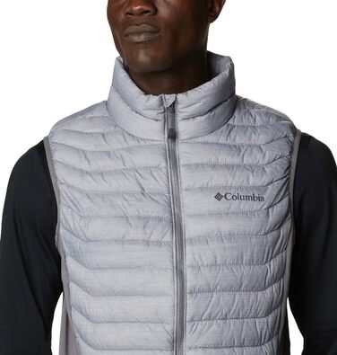 Жилет Columbia Powder Pass Hybrid Puffer Vest для чоловіків - тепла та зручна модель сірого кольору