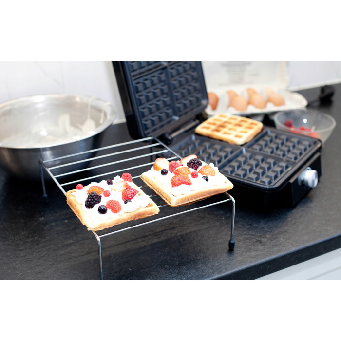 Вафельниця Berlinger 2300 Вт, чорна, з регулюванням температури, на 4 вафлі