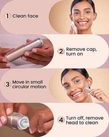 Електричний жіночий тример для обличчя iFanzeTech: для швидкої та ніжної стрижки верхньої губи, підборіддя та щік. Змінна головка в комплекті.