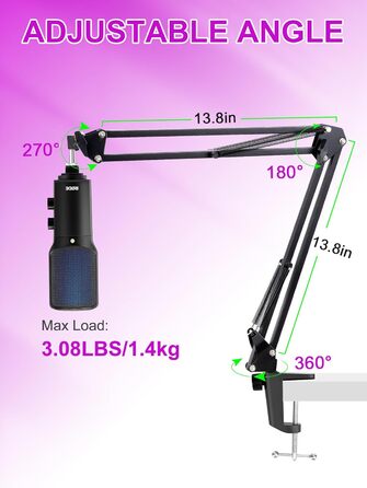 Тримач для мікрофону YOUSHARES для Rode NT-USB+, NT-USB MINI, PodMic, PodMic USB, NT1, XCM-50 - професійний стійкий кріплення для подкастів, домашньої студії та геймінгу