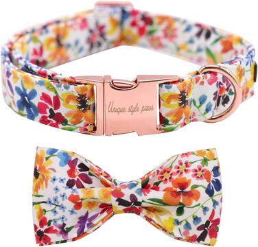 Ошатний нашийник для собак Unique Style з квітучою метеликом, регульований, XXS-XL (1 шт.)