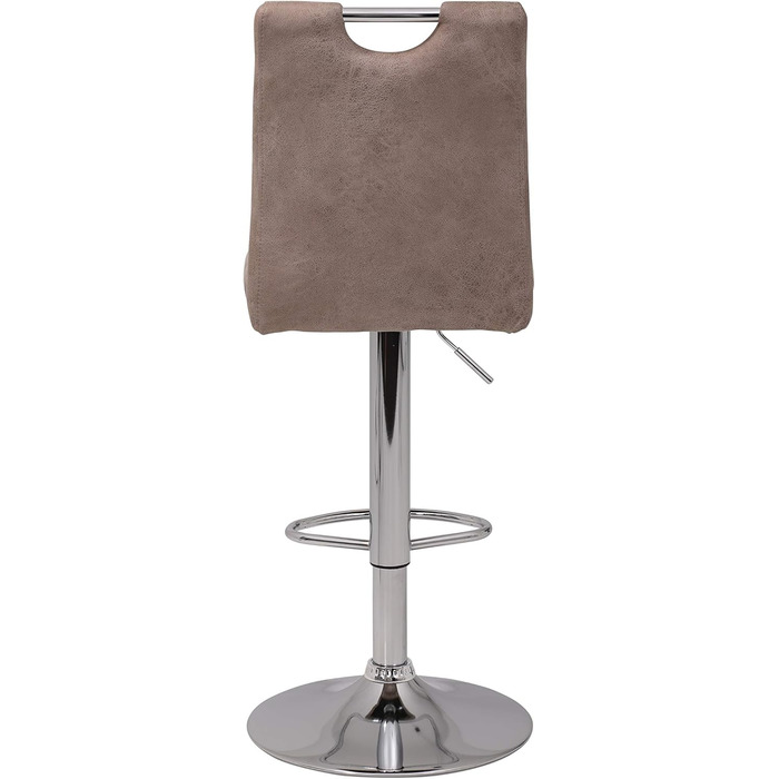 Hela Bar Stools - Miranda Bistro Stools, Faux Leather with Trumpet Base, Adjustable Height (60-82cm), 360° Swivel, 2-Piece Set (Beige)
