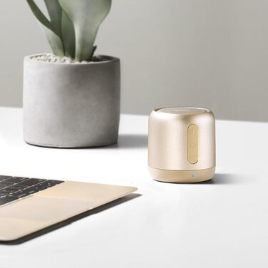 Портативна Bluetooth колонка Anker Soundcore Mini з FM радіо, 15 годин роботи, 20 м радіус дії та потужним басом (золота)