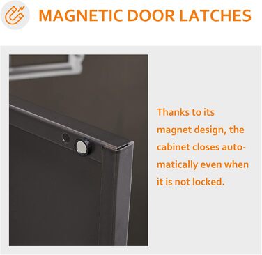 Metal Locker with Lockable Doors, Industrial Steel Cabinet for School, Home, Office, Garage, H140*W38*D46 cm (4 Doors)