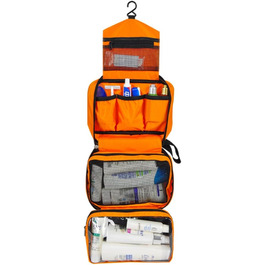 Сумка-органайзер для ванну Jiemei, водонепроникна, з 4 відділеннями, для жінок та чоловіків, компактна, помаранчевого кольору