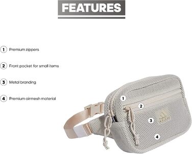 Поясна сумка adidas Airmesh унісекс, бежевий, для подорожей