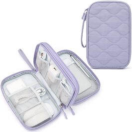 Органайзер для кабелів Skycase Kabeltasche, дорожній чохол для гаджетів та аксесуарів (світло-фіолетовий, XL)