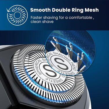 Електричний чоловічий бритва SweetLF SWS7105 з тримером, кейсом, IPX7, LED дисплеєм & для мокрого/сухого гоління