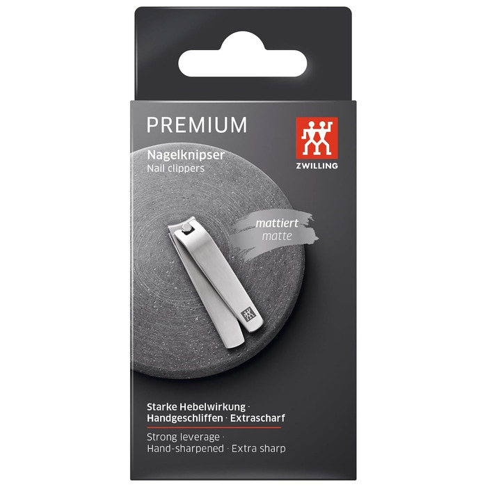 Кусачки для нігтів ZWILLING Nagelknipser преміум-класу, сріблясті, 60 мм (для нігтів рук та ніг)