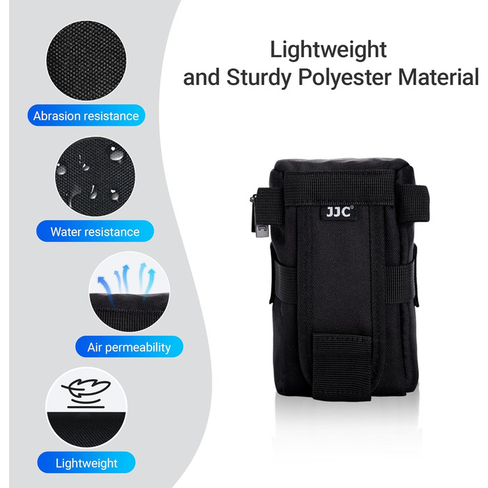 Захисний чохол для об'єктивів JJC: Canon EF 16-35mm f/4, 24-105mm f/4, RF 85mm f/2, EF 100mm f/2.8 Macro, Nikon AF-S 24-70mm f/2.8, 16-35mm f/4G, Sony FE 90mm f/2.8 Macro