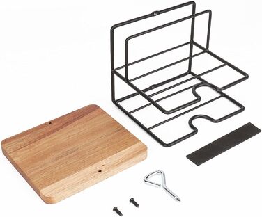 Livabber Napkin Holder, Metal Napkin Storage with Salt and Pepper Shakers, Caddy, Modern Napkin Dispenser for Table, Kitchen, Countertop, Salt and Pepper Shakers (Midwood, Black)