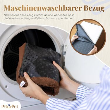Сходинки для собак на ліжко та диван - 4 сходинки, 58 см - з піносподуху, для маленьких собак, безпечні та стабільні, знімний та пральний чохол, світло-сірий (4-Brown)
