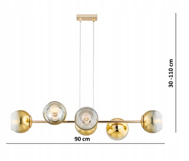 Підвісна люстра Elko-Lighting Astra, 6 точок освітлення, цоколь E27