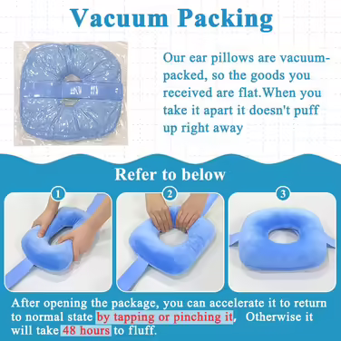 NEPPT Ear Piercing Pillow for Side Sleepers with Hole CNH Donut Protector Pillow Ear Pressure Wounds Pain Relief Medical Ear Protection Care Pillow Pillow