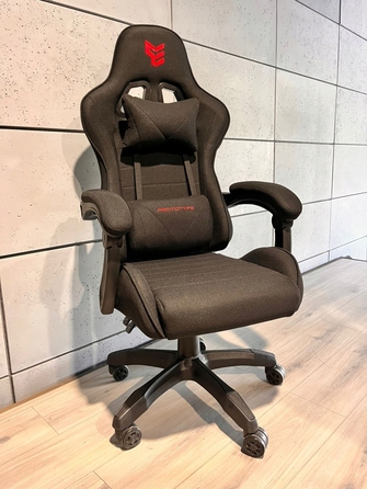 Ігрове крісло Prototype Enzo, тканина, чорне