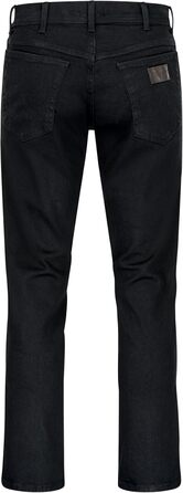 Джинси чоловічі Wrangler Texas Regular Fit Authentic Straight, еластичні, чорного кольору (42W/34L) + ремінь чорний