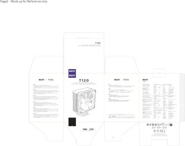 Охолоджувач CPU NZXT T120 - білий, 120 мм, 4 теплові трубки, підтримка Intel/AMD
