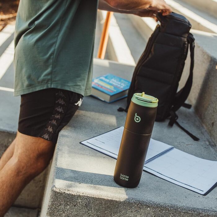 bottlebottle BOTTLE Insulated Water Bottle Stainless Steel 32oz (946ml) with Straw Handle for Sports, Travel, Gym, Double-Walled Leak-Proof, BPA-Free (Morgenröte)