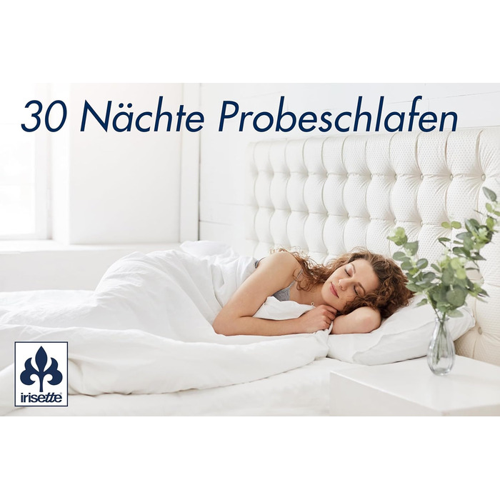 Irisette Lotte 4-Season Duvet - Made in Germany - Quilted Comforter with Top Cool Fabric, washable at 95 degrees, includes storage bag, 135 x 200 cm, white, Öko-Tex Certified 135 x 200 cm 4-Season Duvet