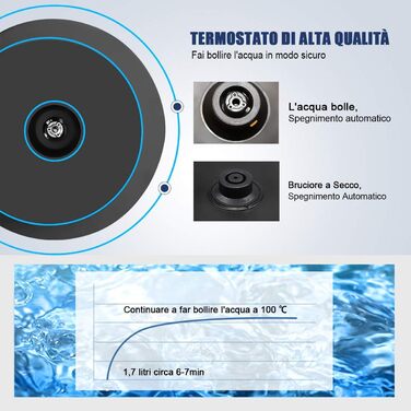 Електрочайник EXTRASTAR з нержавіючої сталі, 1.7 л (1739)