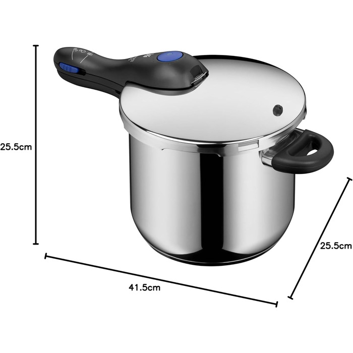 Мультиварка WMF Perfect Plus One Pot 6,5л з вставкою, для індукції, з захистом від полум'я, великим сигналом, 2 рівнями приготування, знімний ручка кришки