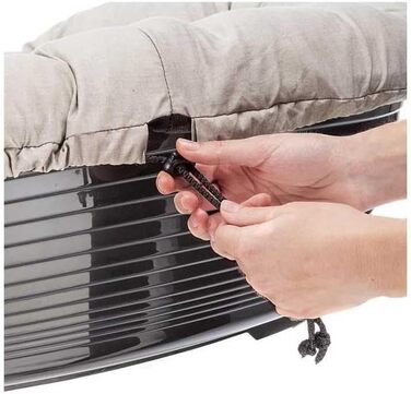 Крісло-ліжко для собак та котів Ferplast - сіре, 73 x 55 x 27 см, з м'яким лежаком