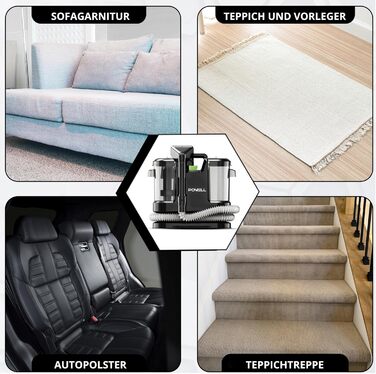 Портативний пилосос для килимів Powell Waschsauger 450W - 13kPA, для килимів, диванів, меблів, авто