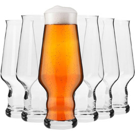 Набір склянок KROSNO Craft Bier Splendour | 6 шт., 400 мл | Для пива, вечірок, посудомийна машина