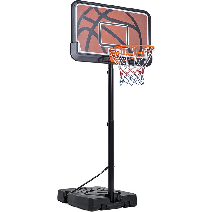 Yaheetech Adjustable Height Basketball Stand - Mobile Basketball System for Indoor/Outdoor Use - Water/Sand Fillable Hoop