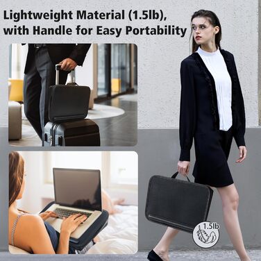 Підставка для ноутбука Lapdesk з подушкою, чорна - до 15.6 дюймів