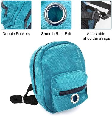 Рюкзак для собак маленьких порід Dongker з повідком 1,2 м, з дозатором для відходів, для прогулянок