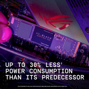 SSD WD_BLACK SN750 SE 1TB M.2 NVMe PCIe Gen4 – ігровий накопичувач, 3600 МБ/с