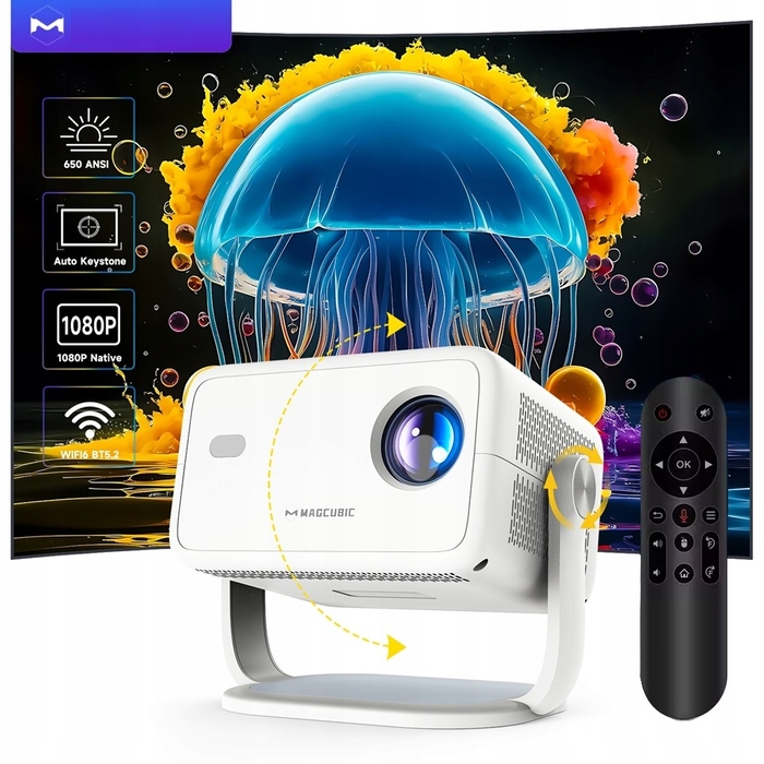 Smart-проектор Magcubic L018 LED 4K/1080p з Android TV, WiFi та Bluetooth-динаміком